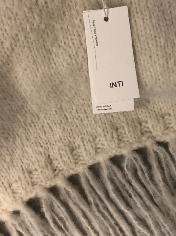 INTI knitwear Decke/ Plaid ecru